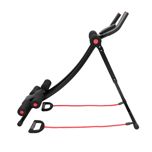 FitCrush™ Foldable Ab Trainer – Core & Total Body Machine with LCD Display