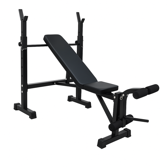 FitCrush™ PowerBench – Adjustable Weight Bench & Squat Rack Combo